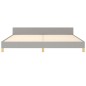 vidaXL Estructura de cama con cabecero de tela gris claro 200x200 cm