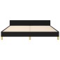 vidaXL Estructura de cama con cabecero de tela negro 160x200 cm vidaXL Estructura de cama con cabecero de tela negro 160x200 cm