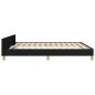 vidaXL Estructura de cama con cabecero de tela negro 160x200 cm vidaXL Estructura de cama con cabecero de tela negro 160x200 cm