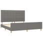 vidaXL Estructura de cama con cabecero tela gris oscuro 160x200 cm vidaXL Estructura de cama con cabecero tela gris oscuro 160x200 cm