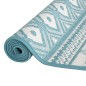 vidaXL Alfombra de exterior verde agua y blanca reversible 100x200 cm vidaXL Alfombra de exterior verde agua y blanca reversible 100x200 cm