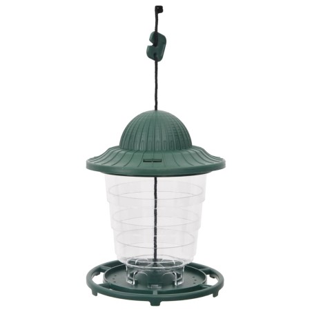 vidaXL Comederos para pájaros 3 uds verde oscuro 13x13x17 cm