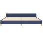 vidaXL Estructura de cama con cabecero de tela azul 200x200 cm vidaXL Estructura de cama con cabecero de tela azul 200x200 cm
