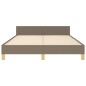 vidaXL Estructura de cama con cabecero de tela gris taupe 140x200 cm vidaXL Estructura de cama con cabecero de tela gris taupe 140x200 cm
