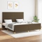 vidaXL Estructura de cama con cabecero de tela marrón 160x200 cm vidaXL Estructura de cama con cabecero de tela marrón 160x200 cm
