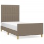 vidaXL Estructura de cama con cabecero de tela gris taupe 80x200 cm vidaXL Estructura de cama con cabecero de tela gris taupe 80x200 cm