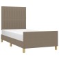 vidaXL Estructura de cama con cabecero de tela gris taupe 80x200 cm vidaXL Estructura de cama con cabecero de tela gris taupe 80x200 cm