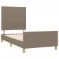 vidaXL Estructura de cama con cabecero de tela gris taupe 80x200 cm vidaXL Estructura de cama con cabecero de tela gris taupe 80x200 cm