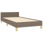 vidaXL Estructura de cama con cabecero de tela gris taupe 80x200 cm vidaXL Estructura de cama con cabecero de tela gris taupe 80x200 cm