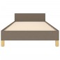 vidaXL Estructura de cama con cabecero de tela gris taupe 80x200 cm vidaXL Estructura de cama con cabecero de tela gris taupe 80x200 cm