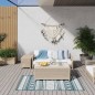 vidaXL Alfombra de exterior gris y verde agua reversible 80x150 cm vidaXL Alfombra de exterior gris y verde agua reversible 80x150 cm