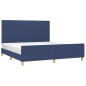 vidaXL Estructura de cama con cabecero de tela azul 160x200 cm vidaXL Estructura de cama con cabecero de tela azul 160x200 cm