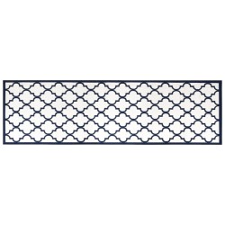 vidaXL Alfombra de exterior gris y blanca 80x250 cm