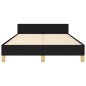 vidaXL Estructura de cama con cabecero de tela negro 120x200 cm