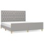 vidaXL Estructura de cama con cabecero tela gris claro 160x200 cm vidaXL Estructura de cama con cabecero tela gris claro 160x200 cm