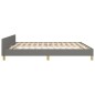 vidaXL Estructura de cama con cabecero tela gris oscuro 180x200 cm