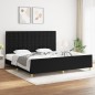 vidaXL Estructura de cama con cabecero de tela negro 200x200 cm vidaXL Estructura de cama con cabecero de tela negro 200x200 cm