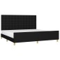 vidaXL Estructura de cama con cabecero de tela negro 200x200 cm vidaXL Estructura de cama con cabecero de tela negro 200x200 cm