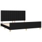 vidaXL Estructura de cama con cabecero de tela negro 200x200 cm vidaXL Estructura de cama con cabecero de tela negro 200x200 cm
