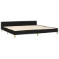 vidaXL Estructura de cama con cabecero de tela negro 200x200 cm vidaXL Estructura de cama con cabecero de tela negro 200x200 cm