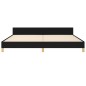 vidaXL Estructura de cama con cabecero de tela negro 200x200 cm vidaXL Estructura de cama con cabecero de tela negro 200x200 cm