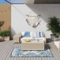vidaXL Alfombra de exterior gris y verde agua reversible 80x150 cm vidaXL Alfombra de exterior gris y verde agua reversible 80x150 cm