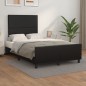vidaXL Estructura de cama con cabecero cuero sintético negro 120x200cm