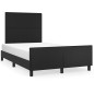 vidaXL Estructura de cama con cabecero cuero sintético negro 120x200cm