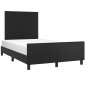 vidaXL Estructura de cama con cabecero cuero sintético negro 120x200cm