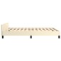 vidaXL Estructura de cama con cabecero cuero sintético crema 140x200cm vidaXL Estructura de cama con cabecero cuero sintético crema 140x200cm
