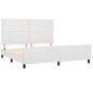 vidaXL Estructura de cama cabecero cuero sintético blanco 180x200 cm vidaXL Estructura de cama cabecero cuero sintético blanco 180x200 cm