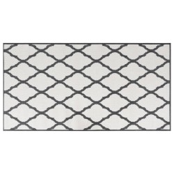 vidaXL Alfombra de exterior gris y blanca reversible 80x150 cm
