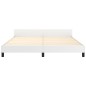 vidaXL Estructura de cama cabecero cuero sintético blanco 180x200 cm vidaXL Estructura de cama cabecero cuero sintético blanco 180x200 cm