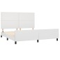 vidaXL Estructura de cama cabecero cuero sintético blanco 160x200 cm vidaXL Estructura de cama cabecero cuero sintético blanco 160x200 cm