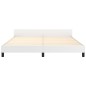 vidaXL Estructura de cama cabecero cuero sintético blanco 160x200 cm vidaXL Estructura de cama cabecero cuero sintético blanco 160x200 cm