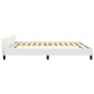 vidaXL Estructura de cama cabecero cuero sintético blanco 160x200 cm vidaXL Estructura de cama cabecero cuero sintético blanco 160x200 cm