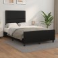 vidaXL Estructura de cama con cabecero cuero sintético negro 120x200cm vidaXL Estructura de cama con cabecero cuero sintético negro 120x200cm
