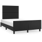 vidaXL Estructura de cama con cabecero cuero sintético negro 120x200cm vidaXL Estructura de cama con cabecero cuero sintético negro 120x200cm