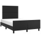 vidaXL Estructura de cama con cabecero cuero sintético negro 120x200cm vidaXL Estructura de cama con cabecero cuero sintético negro 120x200cm