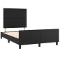 vidaXL Estructura de cama con cabecero cuero sintético negro 120x200cm vidaXL Estructura de cama con cabecero cuero sintético negro 120x200cm