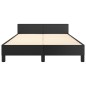 vidaXL Estructura de cama con cabecero cuero sintético negro 120x200cm vidaXL Estructura de cama con cabecero cuero sintético negro 120x200cm