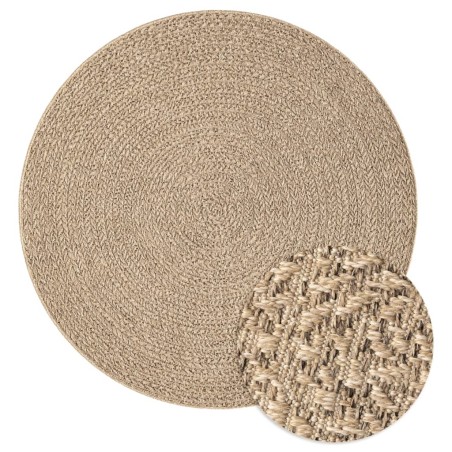vidaXL Alfombra con aspecto de yute interior y exterior 120 cm
