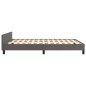 vidaXL Estructura de cama con cabecero cuero sintético gris 140x200cm vidaXL Estructura de cama con cabecero cuero sintético gris 140x200cm