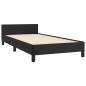 vidaXL Estructura de cama con cabecero cuero sintético negro 90x200 cm vidaXL Estructura de cama con cabecero cuero sintético negro 90x200 cm
