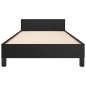 vidaXL Estructura de cama con cabecero cuero sintético negro 90x200 cm vidaXL Estructura de cama con cabecero cuero sintético negro 90x200 cm