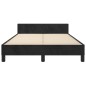 vidaXL Estructura de cama con cabecero de terciopelo negro 120x200 cm