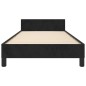 vidaXL Estructura de cama con cabecero de terciopelo negro 100x200 cm