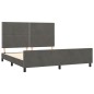 vidaXL Estructura cama con cabecero terciopelo gris oscuro 160x200 cm vidaXL Estructura cama con cabecero terciopelo gris oscuro 160x200 cm