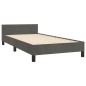 vidaXL Estructura de cama con cabecero terciopelo gris oscuro 90x190cm vidaXL Estructura de cama con cabecero terciopelo gris oscuro 90x190cm