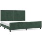 vidaXL Estructura cama con cabecero terciopelo verde oscuro 200x200 cm vidaXL Estructura cama con cabecero terciopelo verde oscuro 200x200 cm